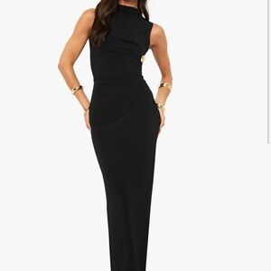 NWT TALL Size 6 Slinky Trim Detail Ruched Maxi Dress